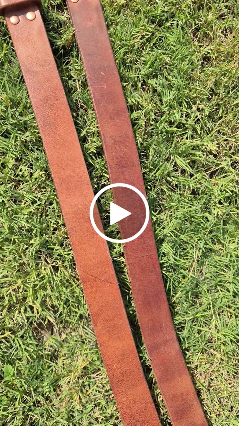 Customer video review of “Bring your own buckle” belt
