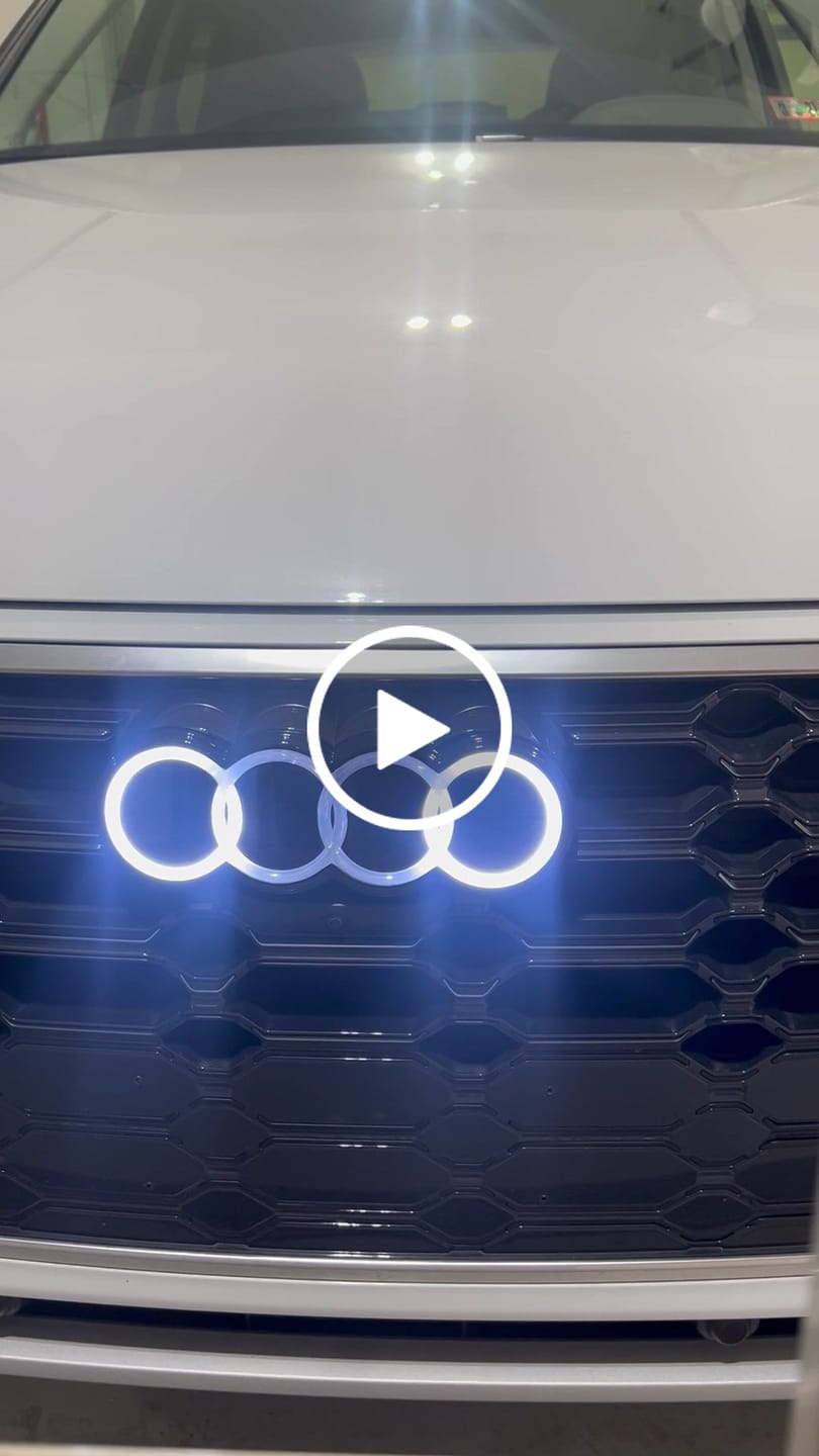Customer video review of Audi Logo Front Grill Crystal Dynamic Illuminited Emblem Light fit Q3, Q5, Q7, Q8, A3, A4, A5, A6, A7, A8