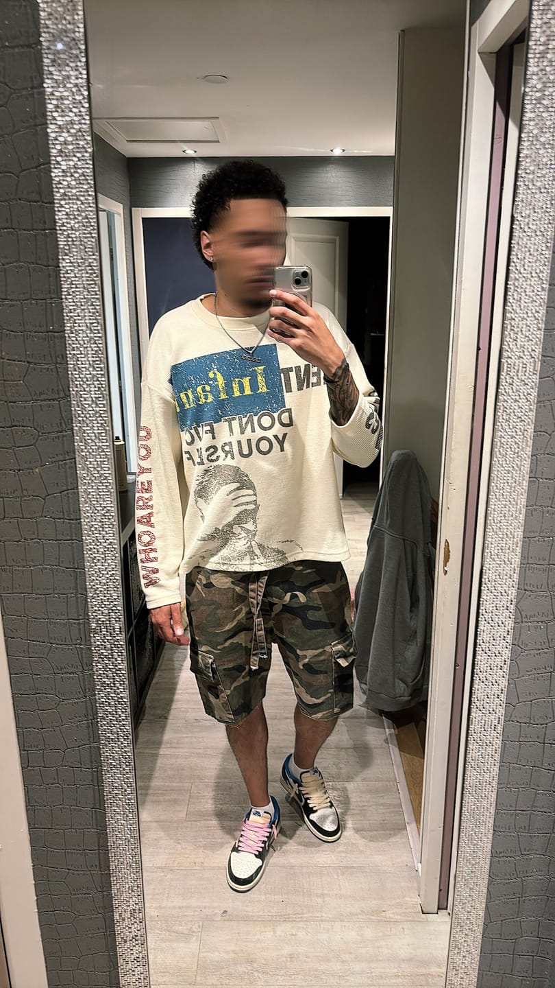 Customer photo review of Omirad “COPYCAT WAR” Heavy Waffle Long Sleeve