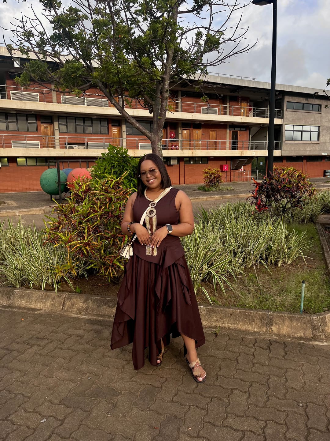 Customer photo review of Maya Maxi Skirt - Chocolate