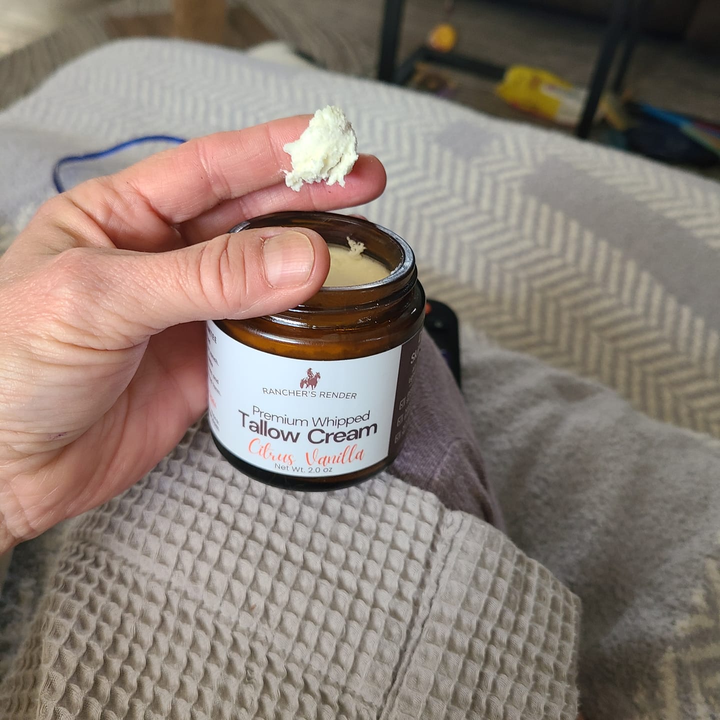 Customer photo review of Citrus Vanilla Whipped Tallow Cream