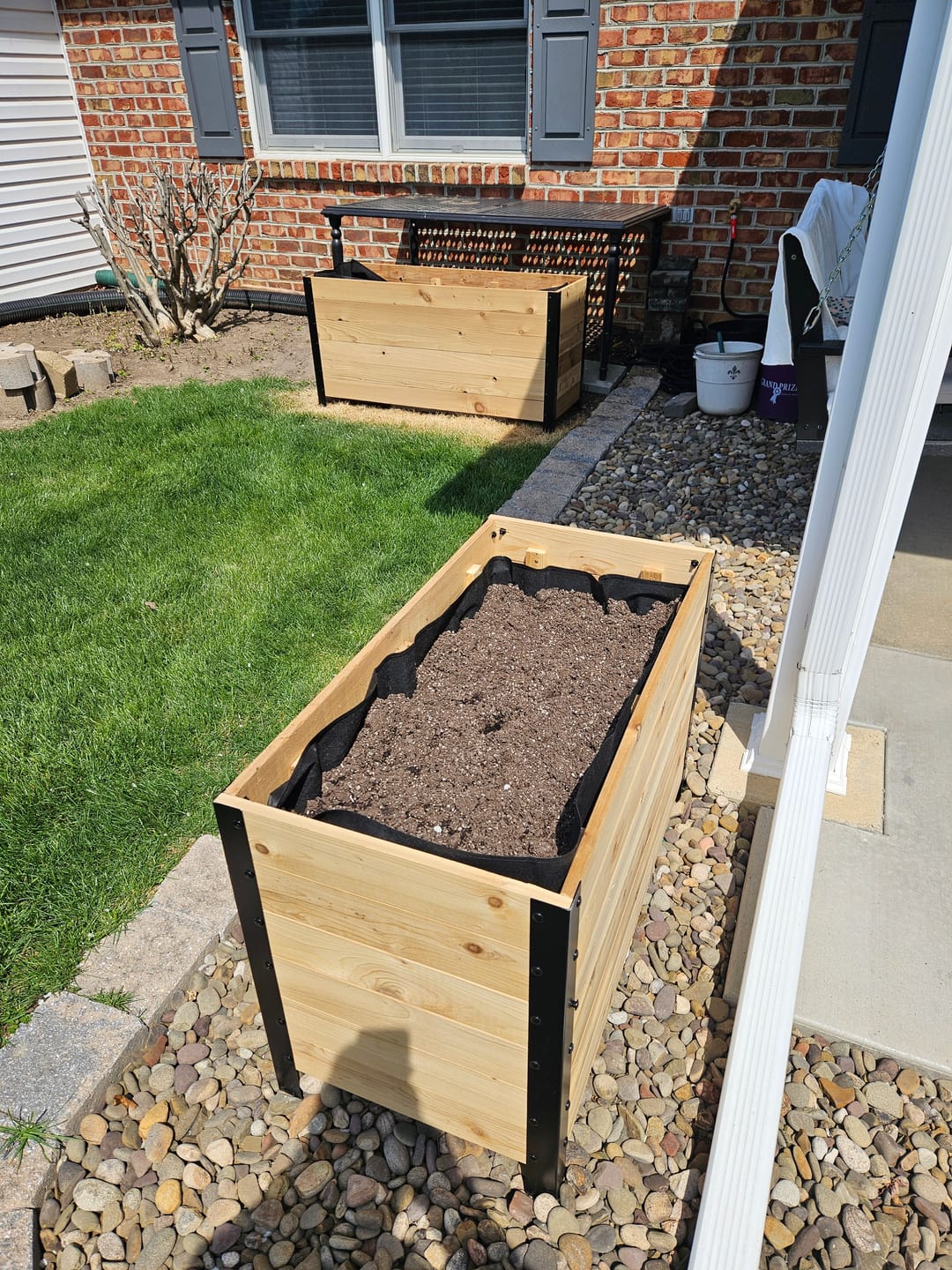 Customer photo review of 18" x 36" Planter Box - 24" TALL / Garden Grade