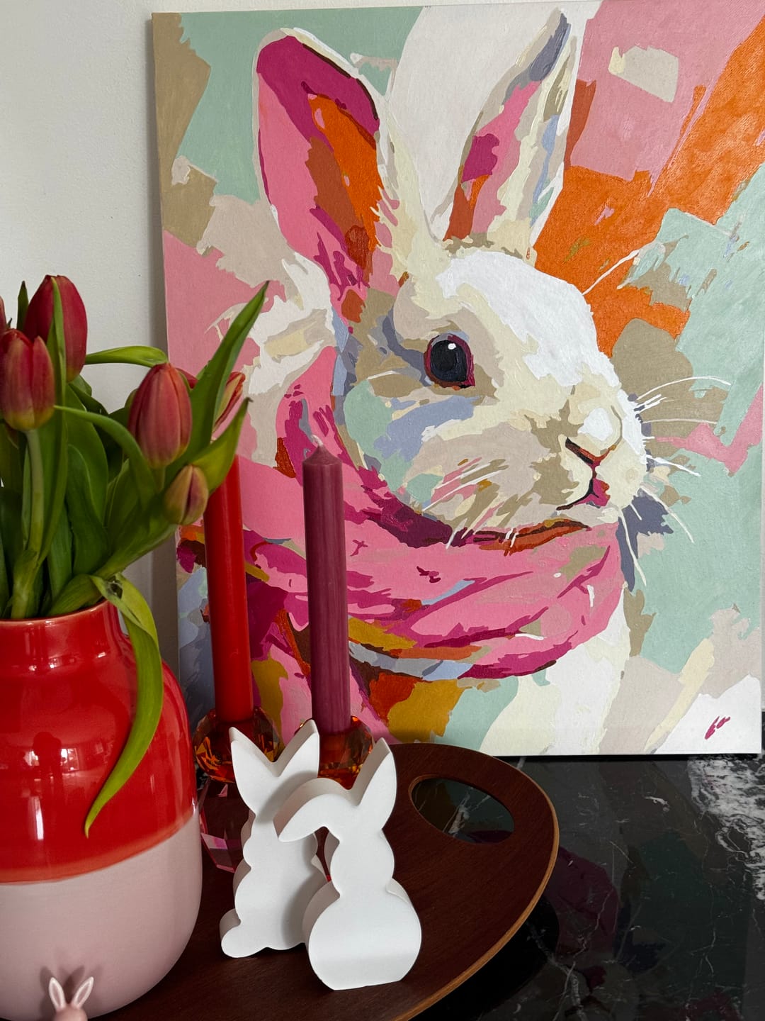 Customer photo review of Malen nach Zahlen - Pastellhase