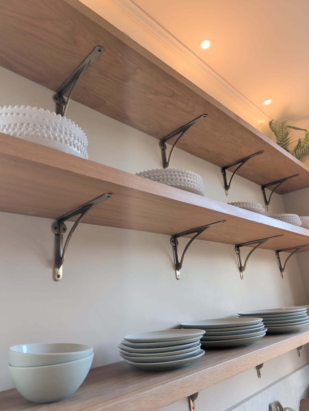 Customer photo review of Ironbridge Aged Brass Shelf Brackets | 4.5/6/7/8/10"