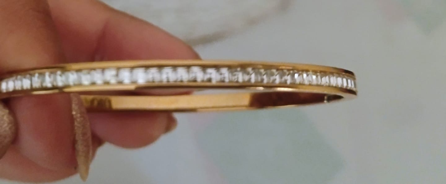 Customer photo review of Sparkling Line Bangle Bracelet