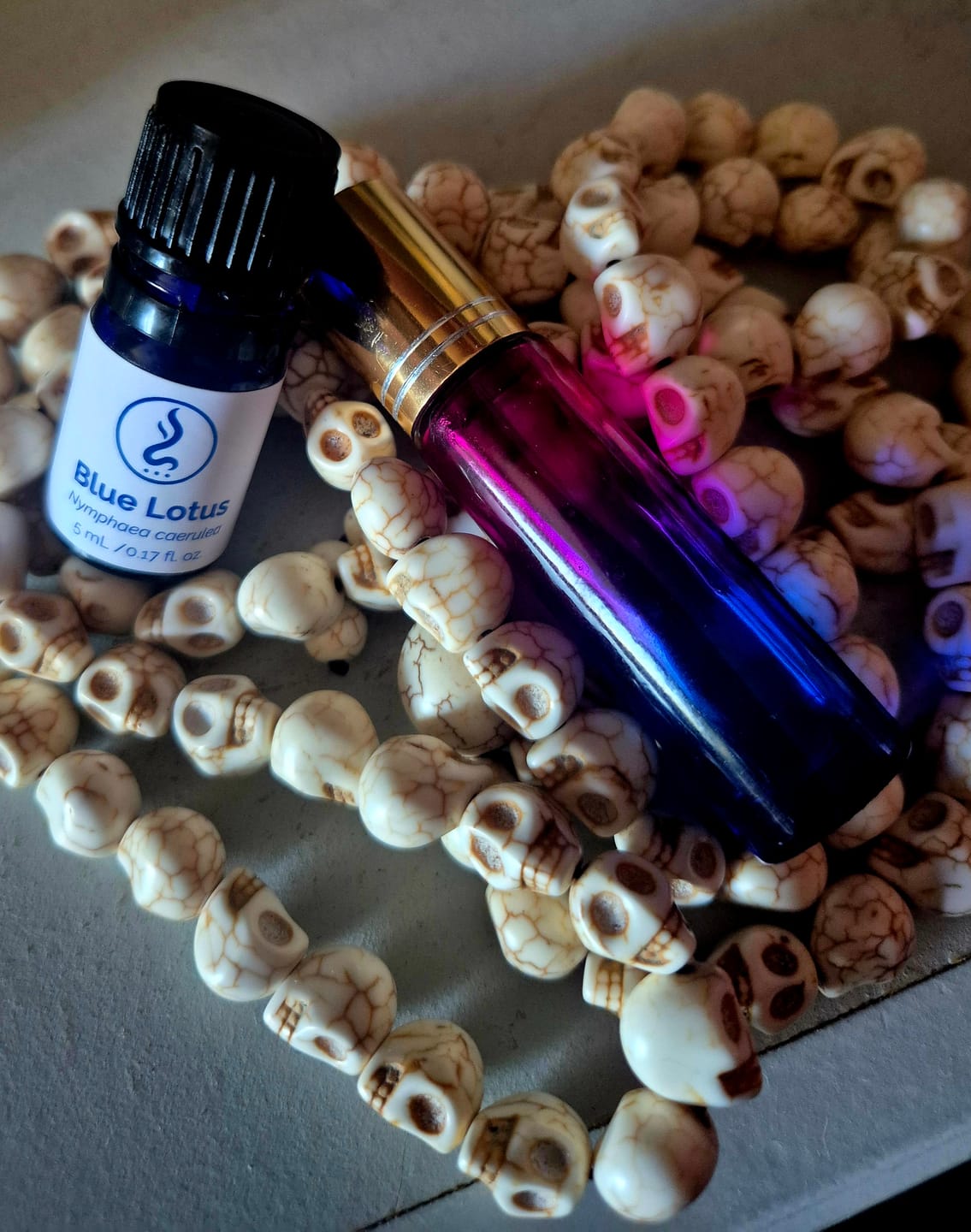 Customer photo review of True Egyptian Blue Lotus Oil 5 mL | Cold-Pressed