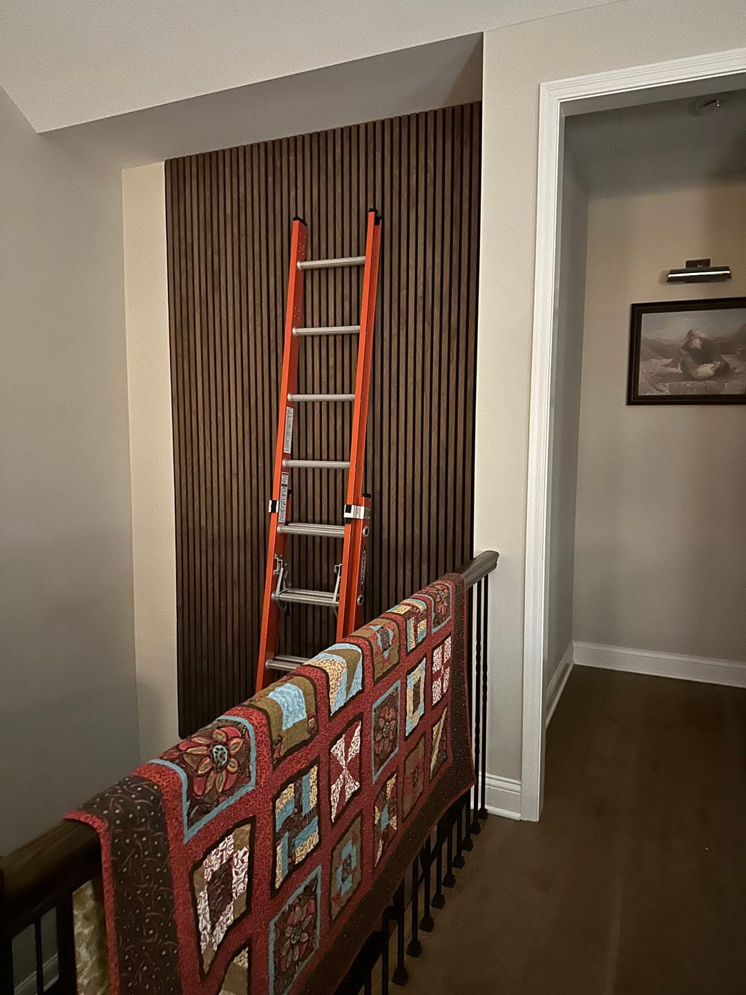 Customer photo review of Natural Walnut Acoustic Slat Panels 94.5" or 120"