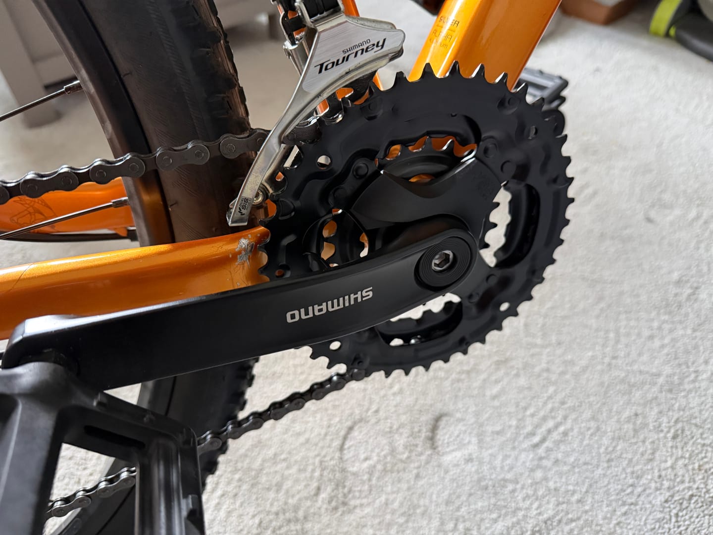 Customer photo review of Shimano Tourney FC-TY301 Triple Chainset - 42/34/24T