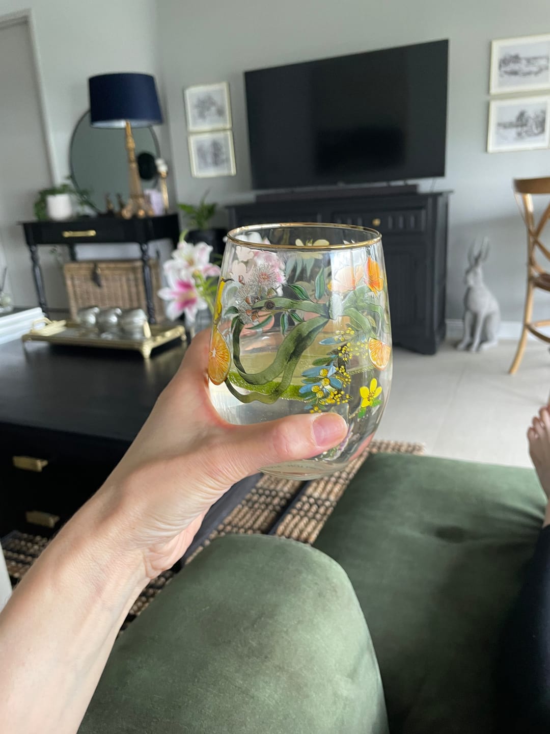 Customer photo review of Glass Tumbler Large (Set of 2 glasses) Golden Hour