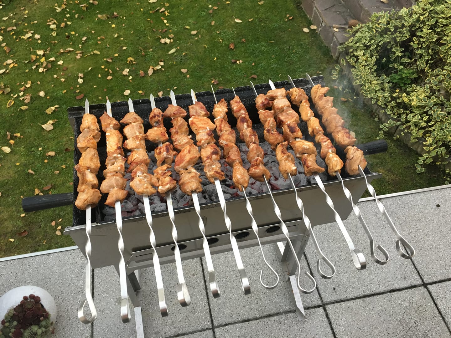Customer photo review of Schweine-Schaschlik Original - Mayonnaise Zwiebel Kräuter Marinade | mySchaschlik