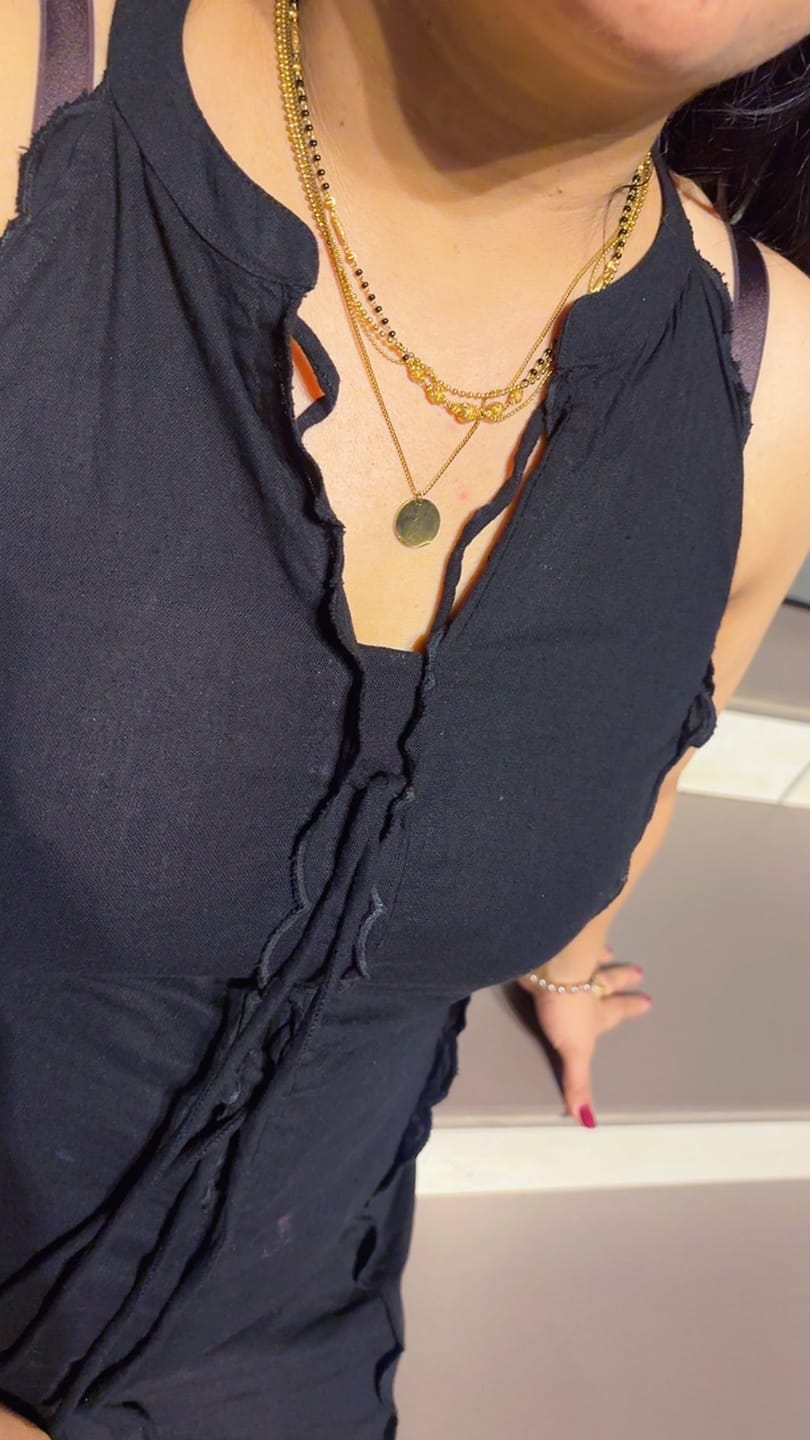 Customer photo review of Round Belle Three Layer Necklace