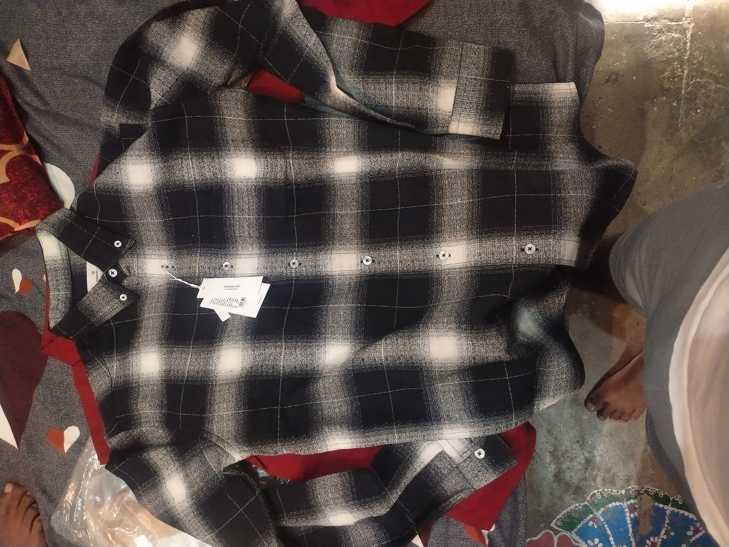Customer photo review of Black Structured Button Down Shirt