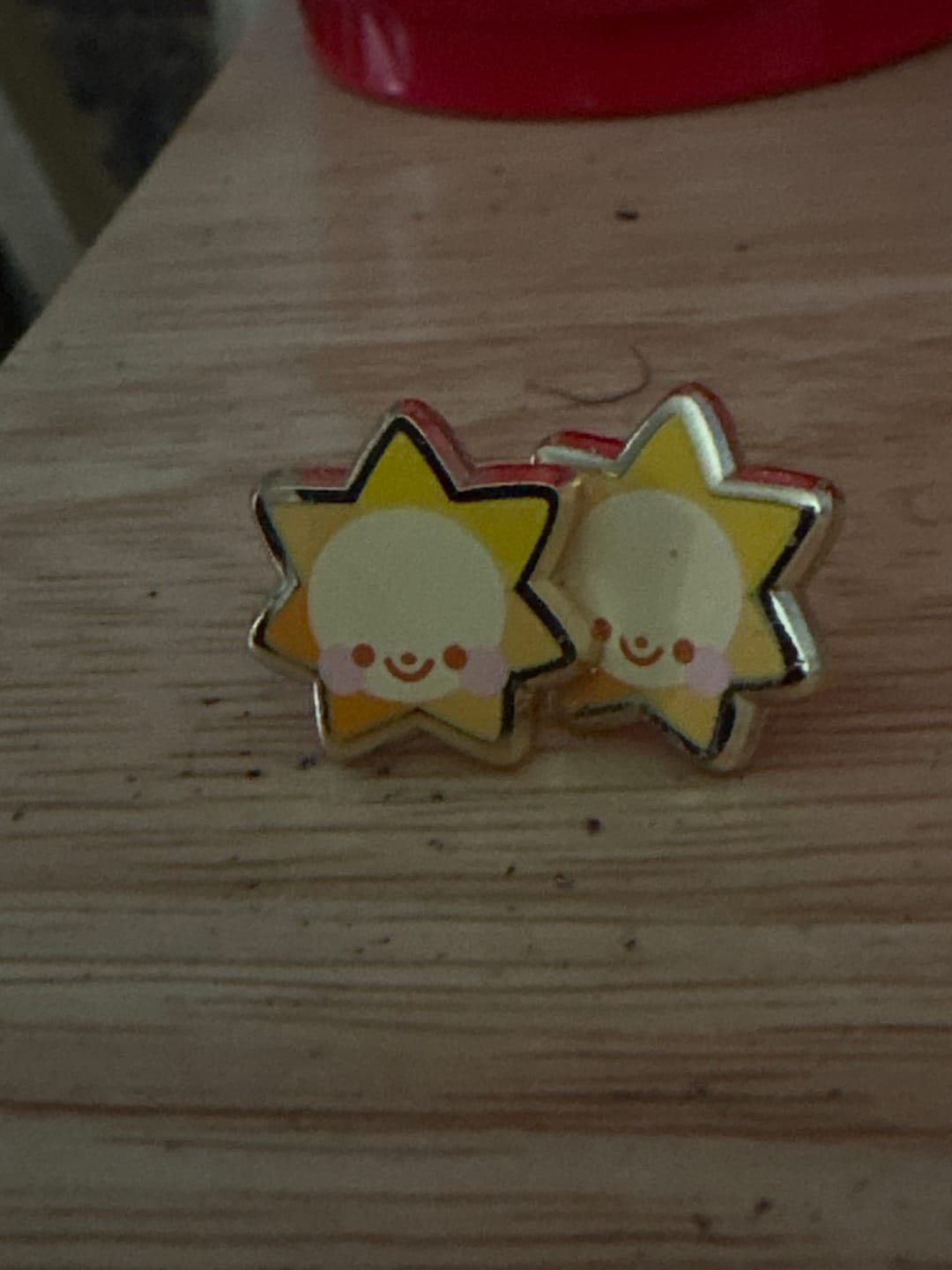 Customer photo review of Sun Clown Earrings