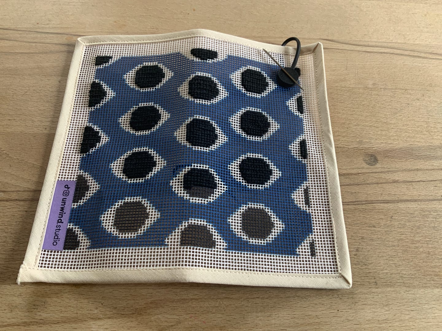 Customer photo review of All Eyes On You Sunglasses Case Needlepoint Embroidery Kit