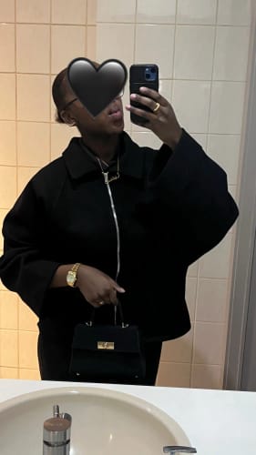 Customer photo review of Colleen Collared Loose Short Jacket