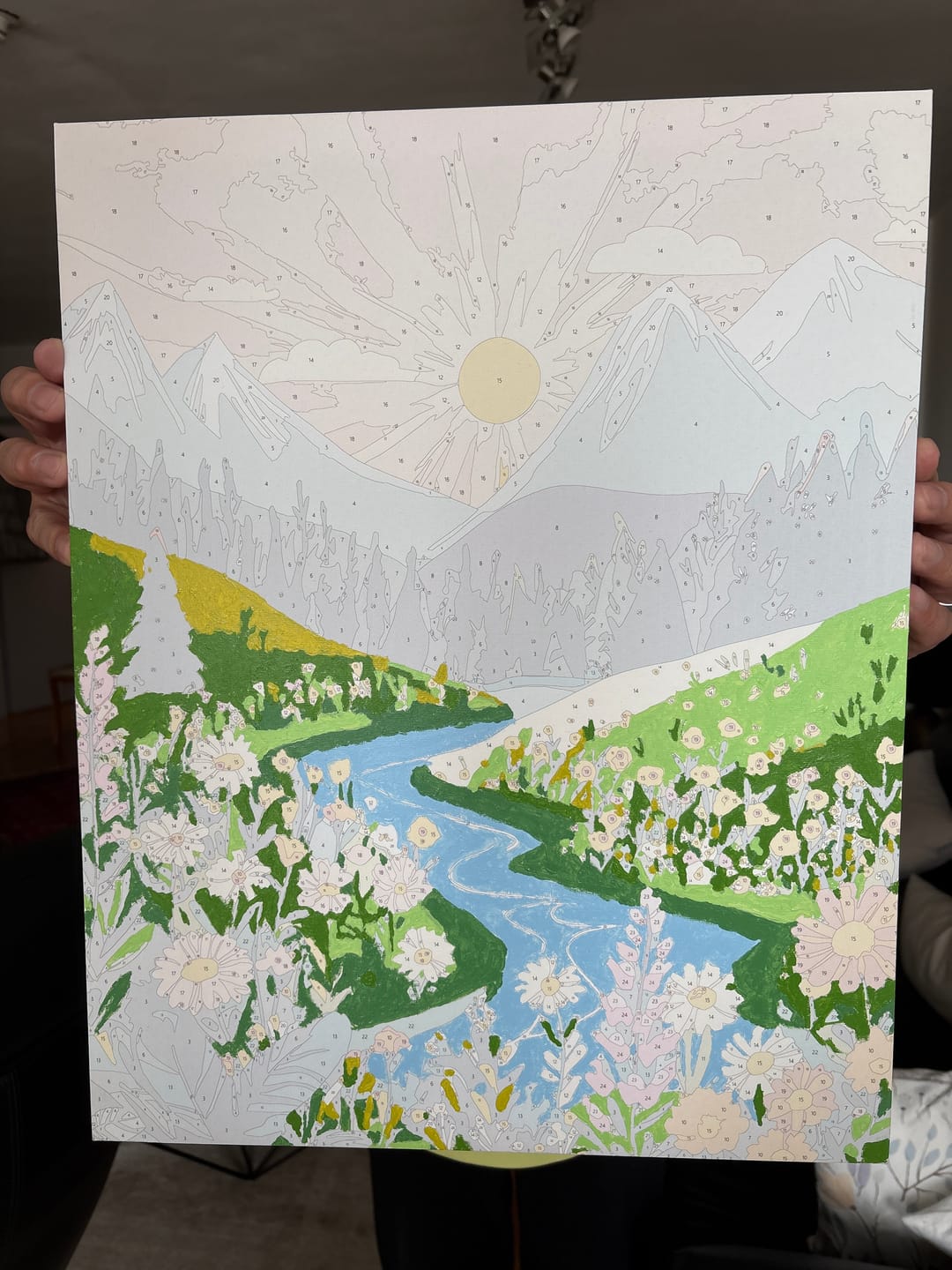 Customer photo review of Malen nach Zahlen - Bunte Landschaft