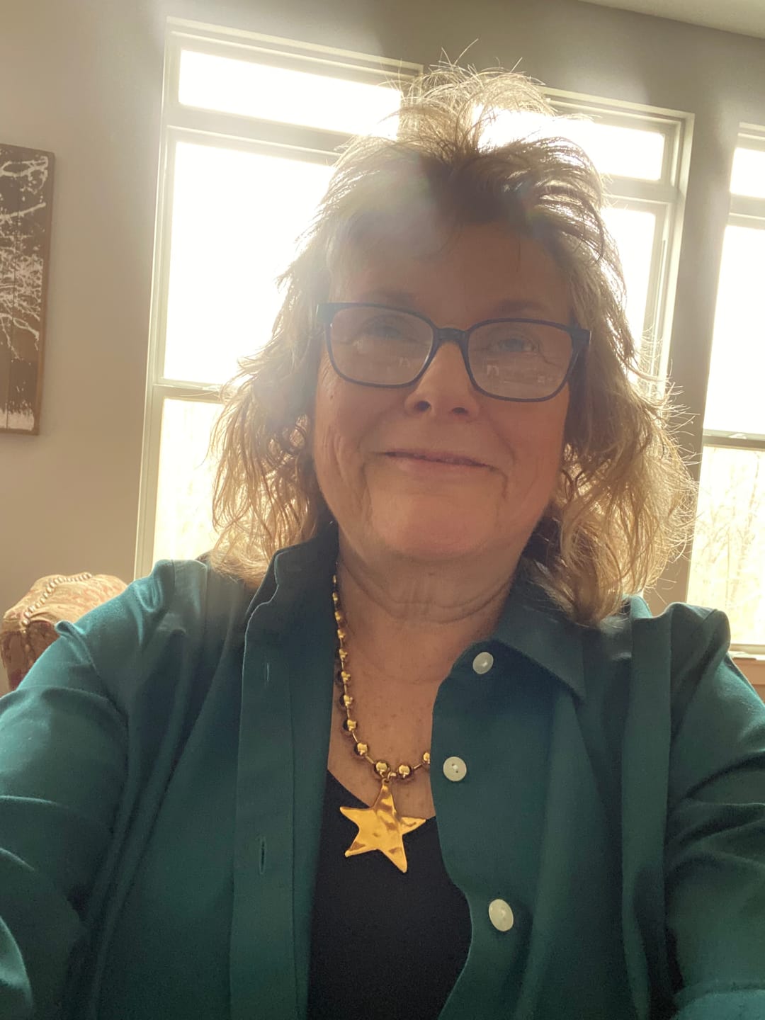 Customer photo review of Barb & Star Necklace || Gold