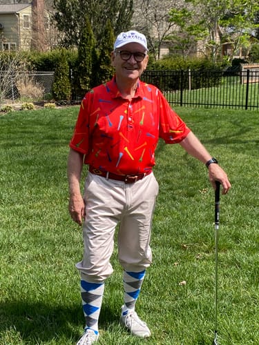 Customer photo review of Personalize And Add To Cart pure Black-Men's Golf Knickers Pants
