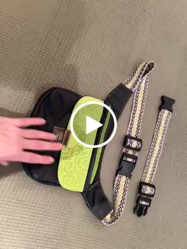 Customer video review of Riñonera "Special Black/Lime Spring" Negro/Lima · Piel · Pieza Exclusiva Núm. 18113