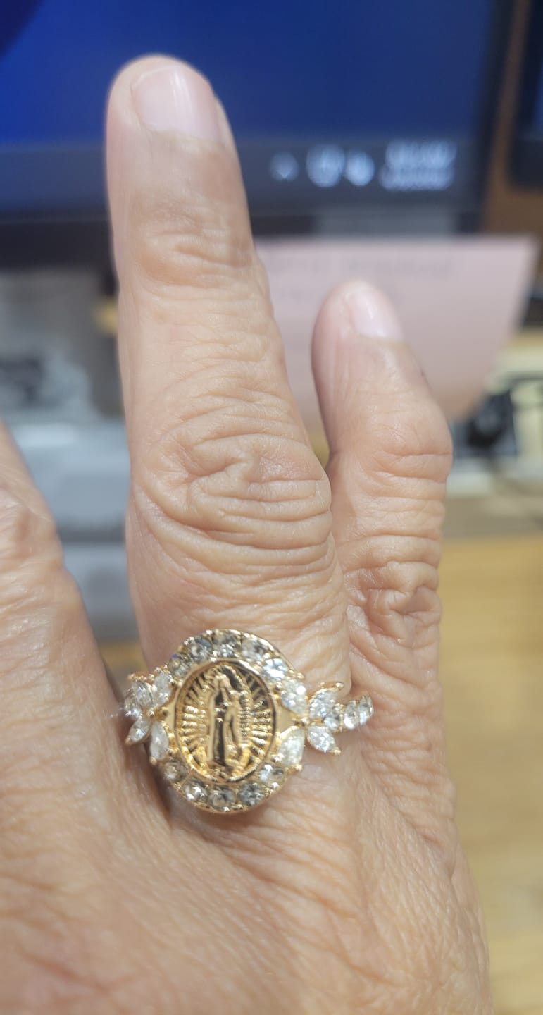 Customer photo review of FREE Today: Elegant Virgin Mary Emblem Ring: Sacred Detail for Daily Devotion