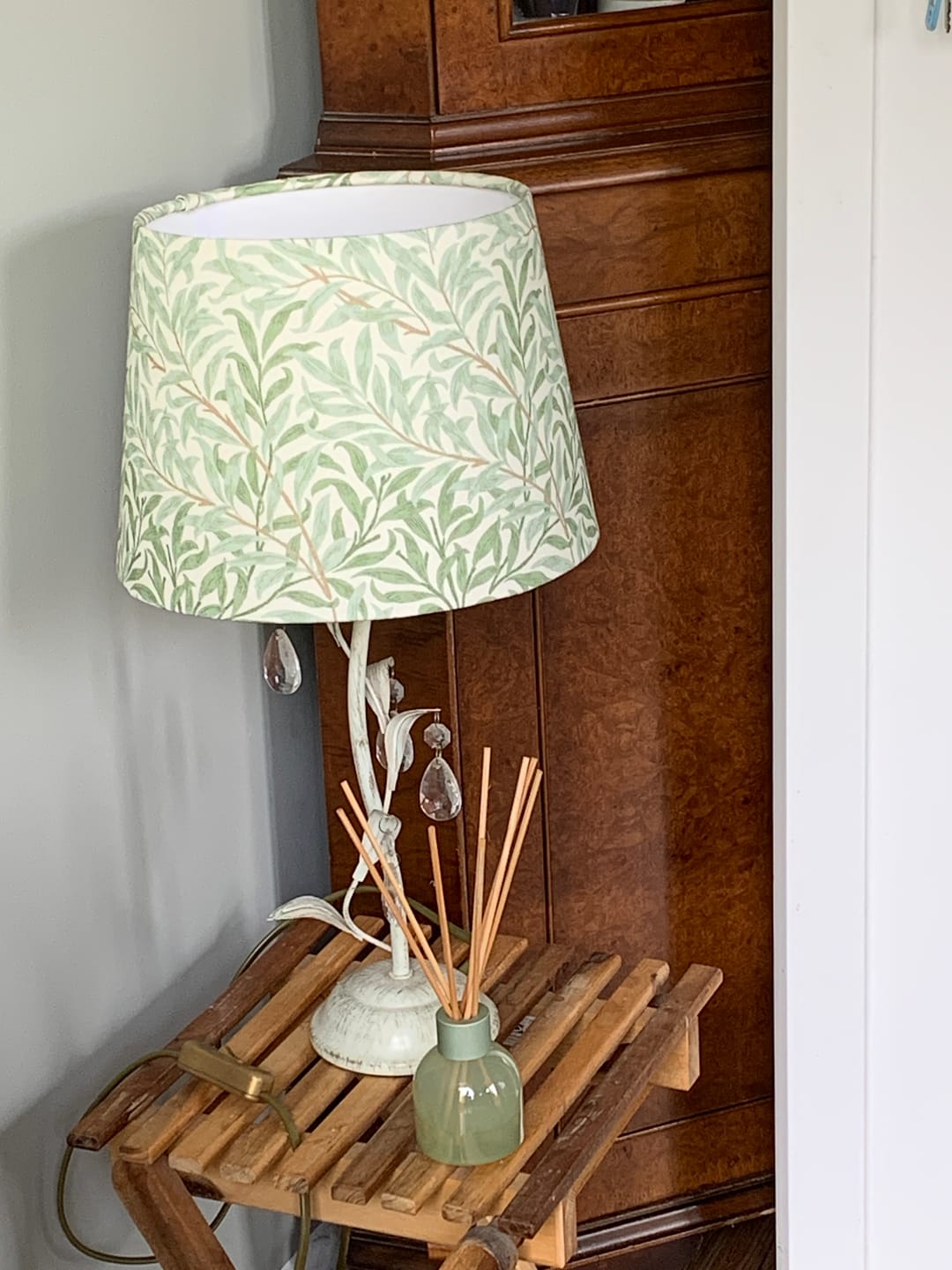 Customer photo review of Empire Handmade Handmade Lampshade with William Morris Willow Bough Fabric