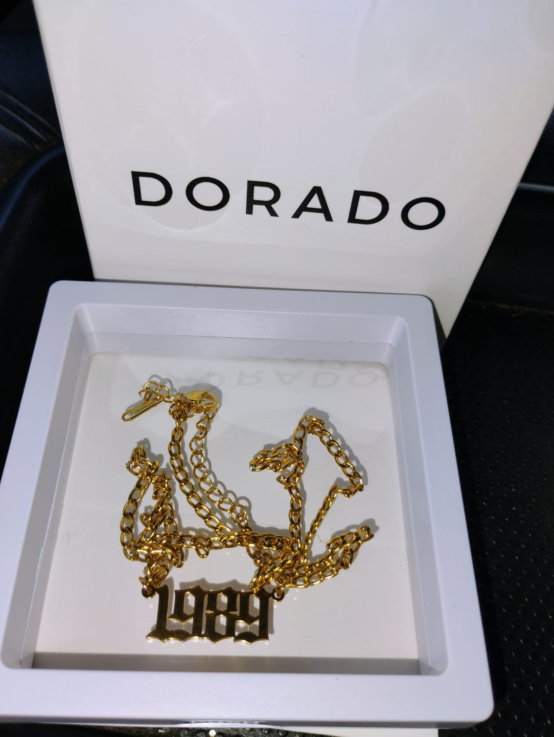Customer photo review of Gothic Name Necklace w/ Cuban Chain