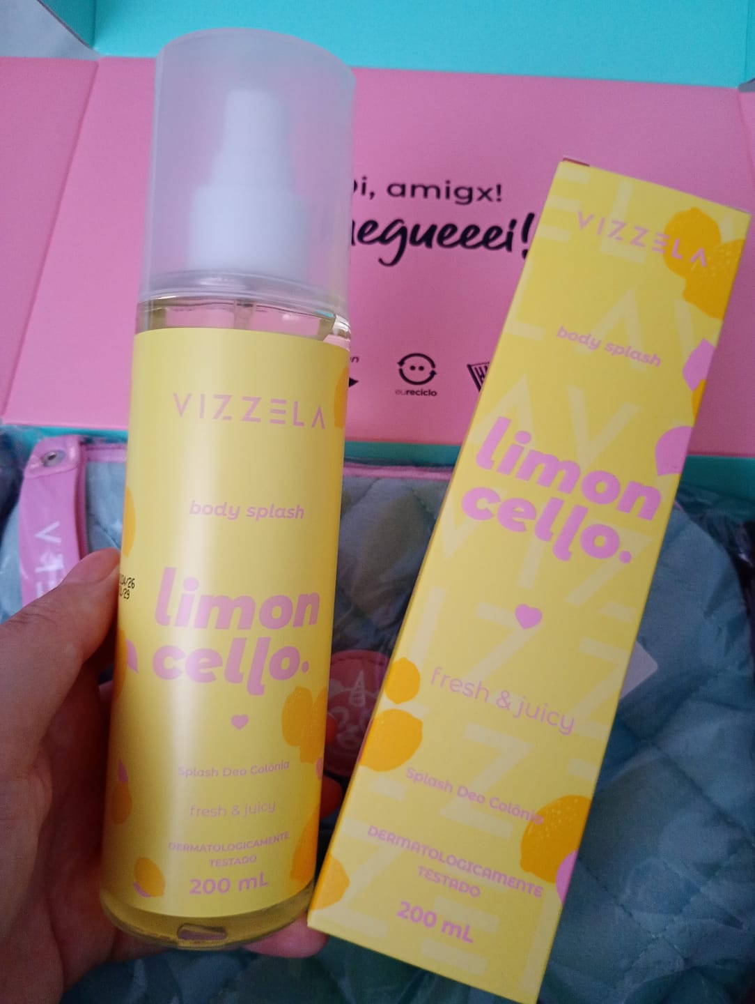 Customer photo review of Body Splash Deo Colônia Limoncello – Vizzela