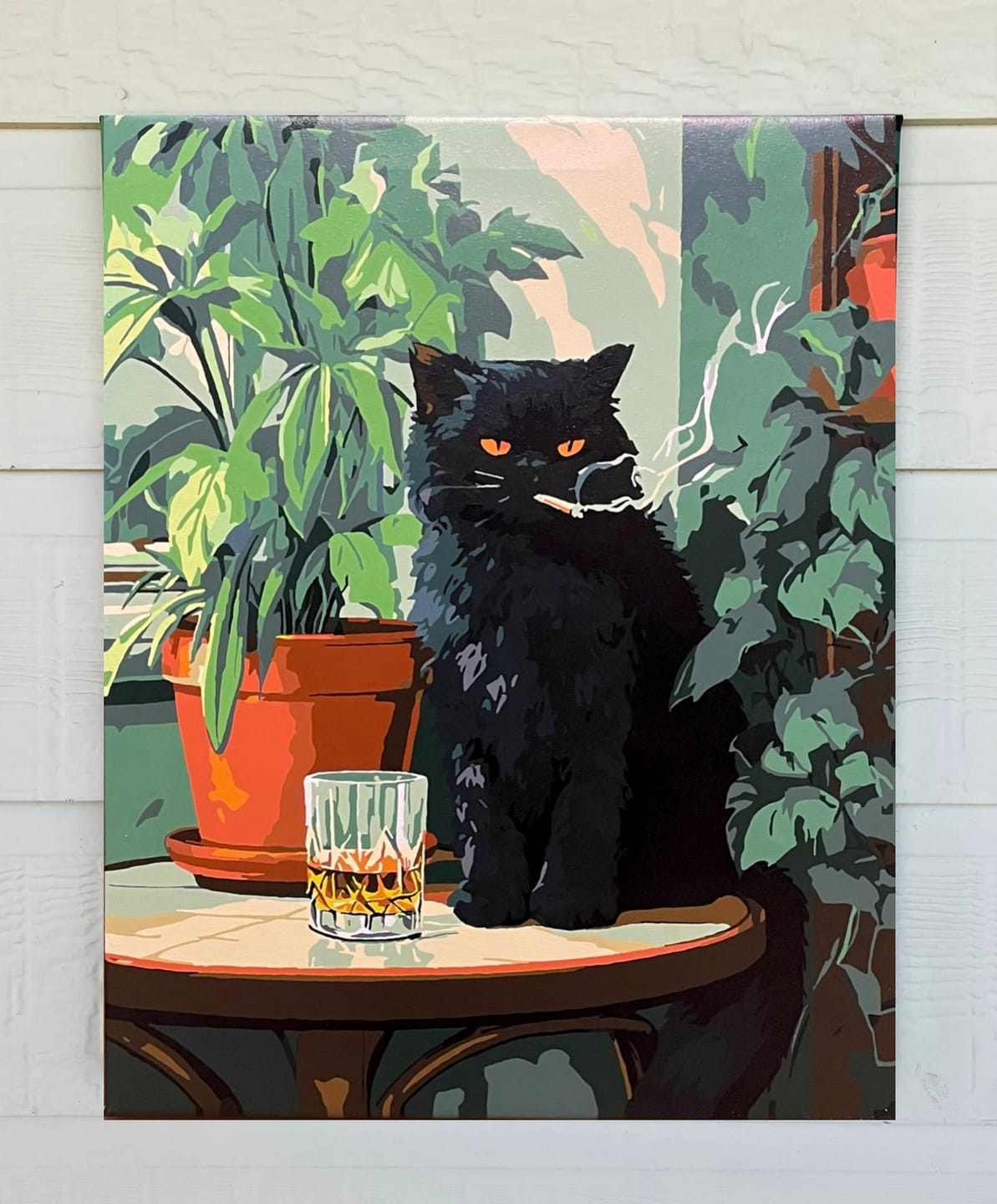 Customer photo review of Grumpy cat | Paint by Number