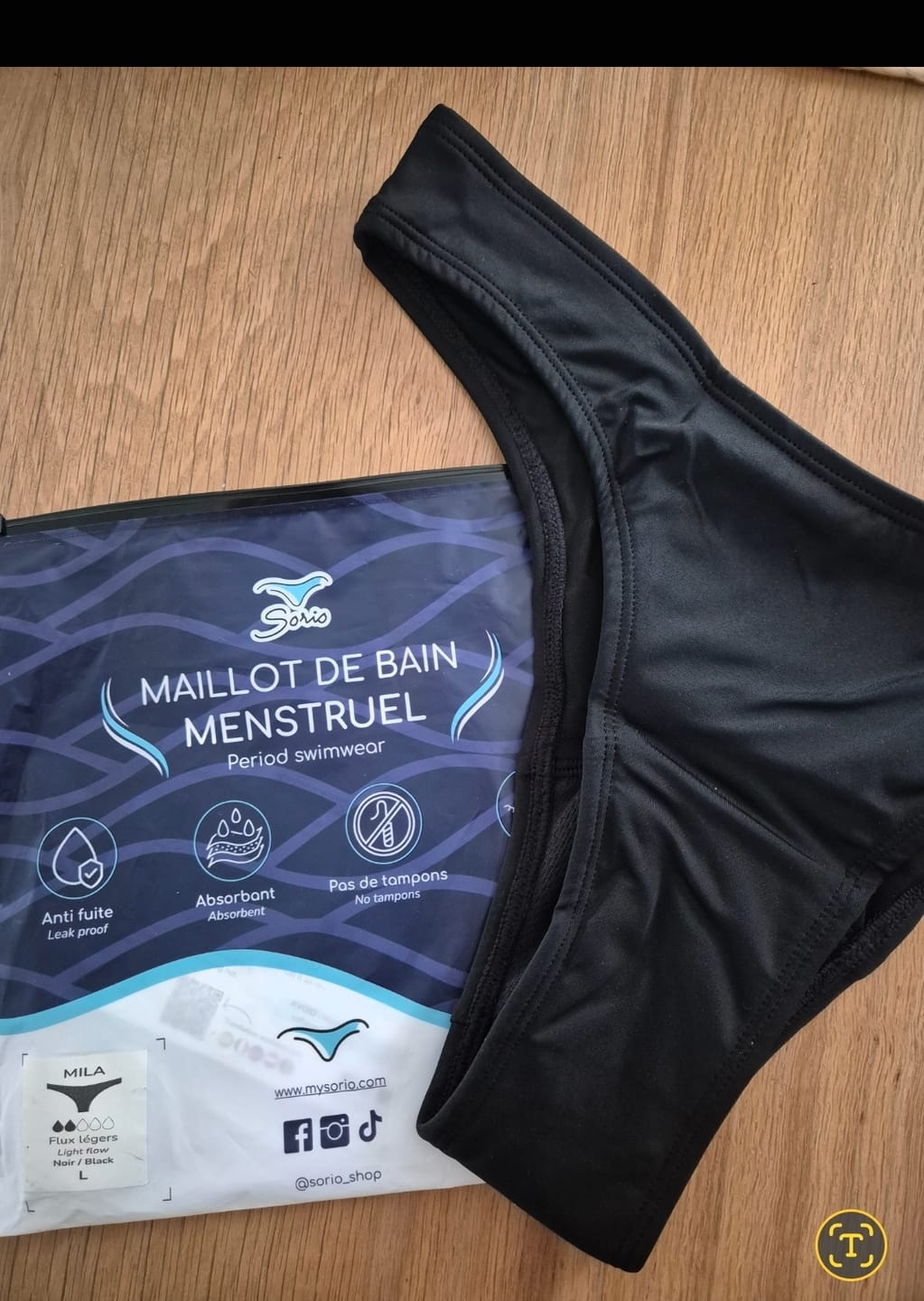Customer photo review of Mila - Maillot de bain Menstruel Tanga | Sorio®