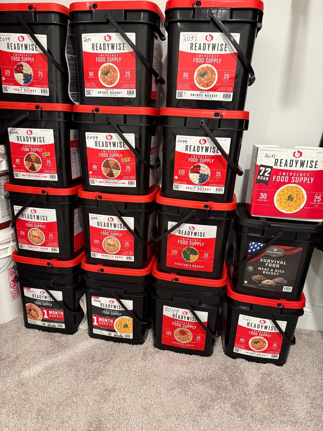 Customer photo review of Freeze Dried Meat & Rice Survival Bucket