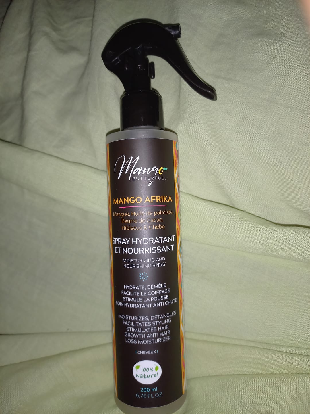 Customer photo review of Spray Hydratant et nourrissant - MANGO AFRIKA