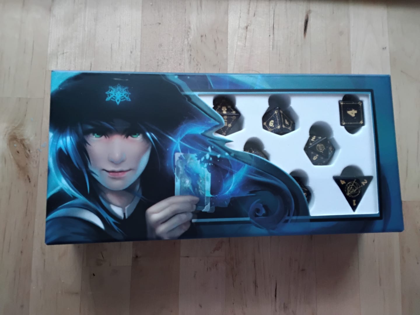 Customer photo review of PRE-ORDER | Blue Sandstone Dice Set | Wizard101 x Misty Mountain Gaming
