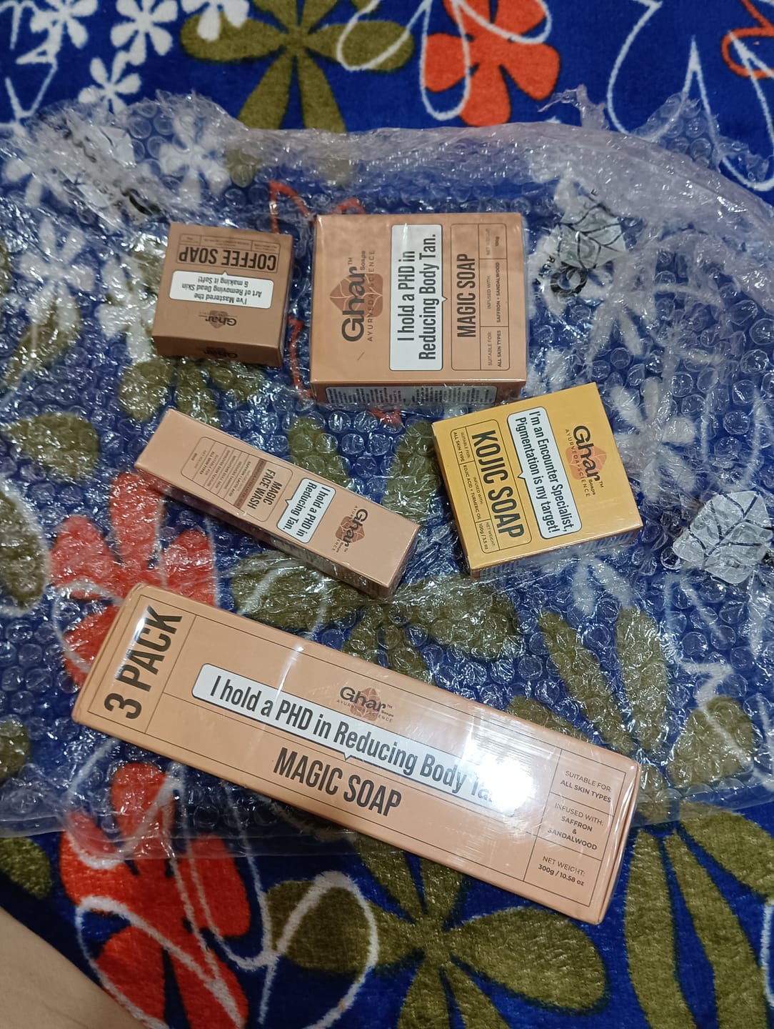 Customer photo review of Magic Soap (Sandal Wood and Saffron Soap)