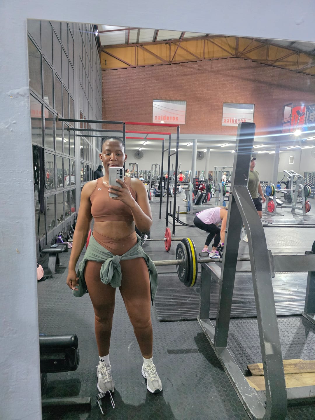 Customer photo review of Cut Out Backless Sports Bra