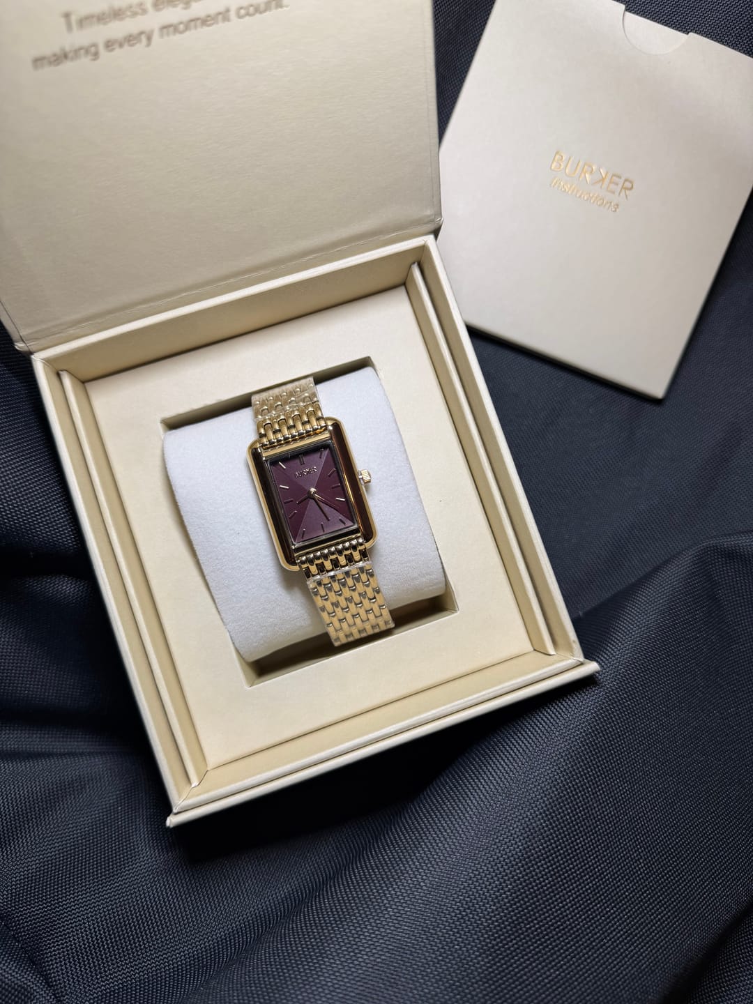 Customer photo review of Olivia Gold Burgundy