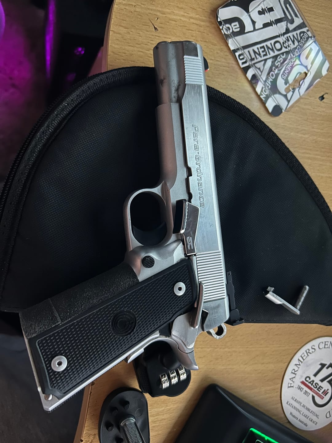 Customer photo review of 1911/2011 Slide Stop Thumb Rest | Competition Accessory