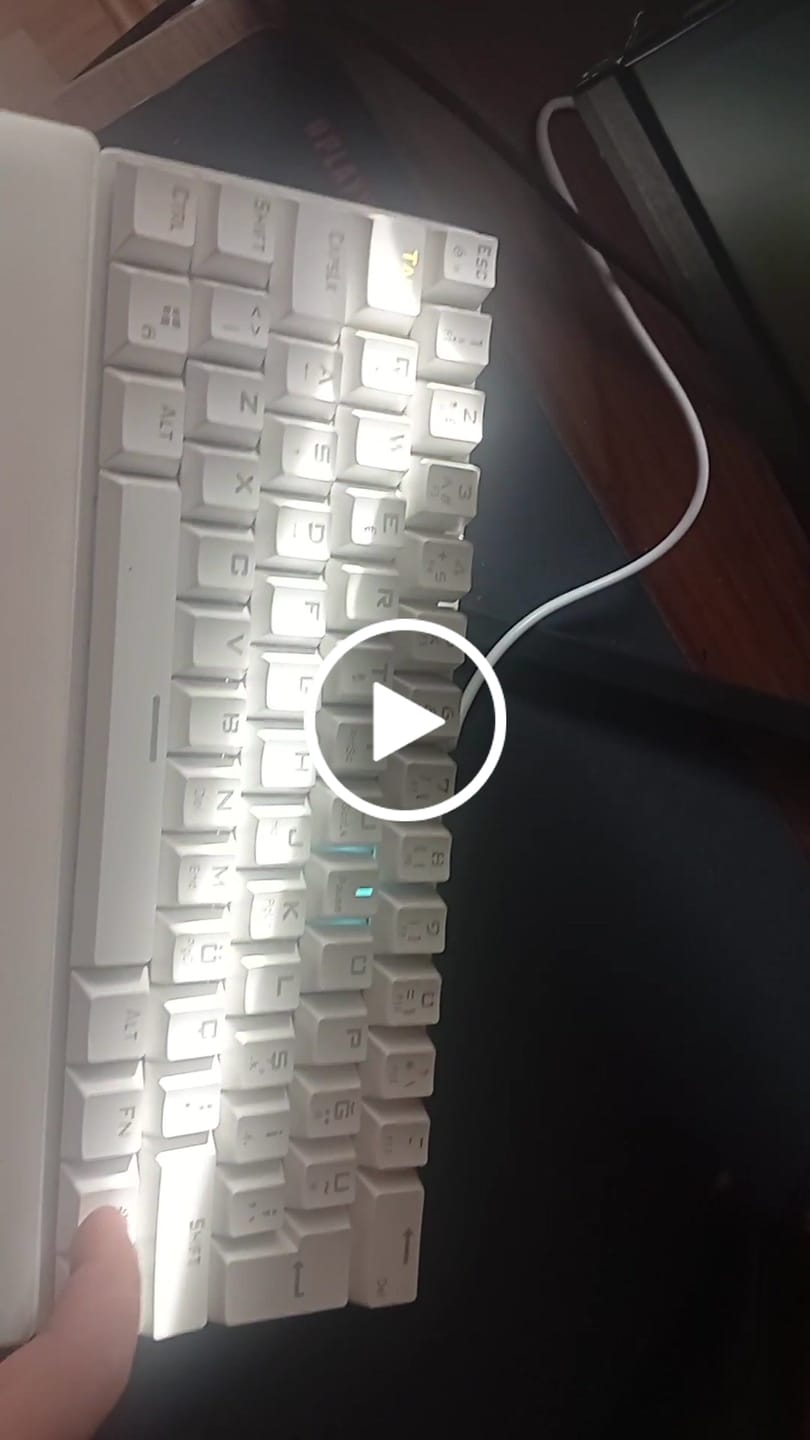 Customer video review of Rainbow Q Bilek Destekli Red Switch Mekanik Oyuncu Klavyesi-Beyaz