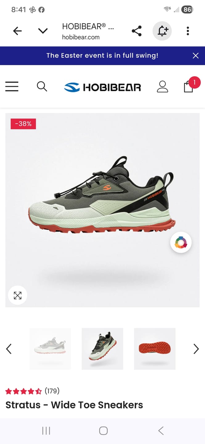 Customer photo review of Stratus - Wide Toe Sneakers