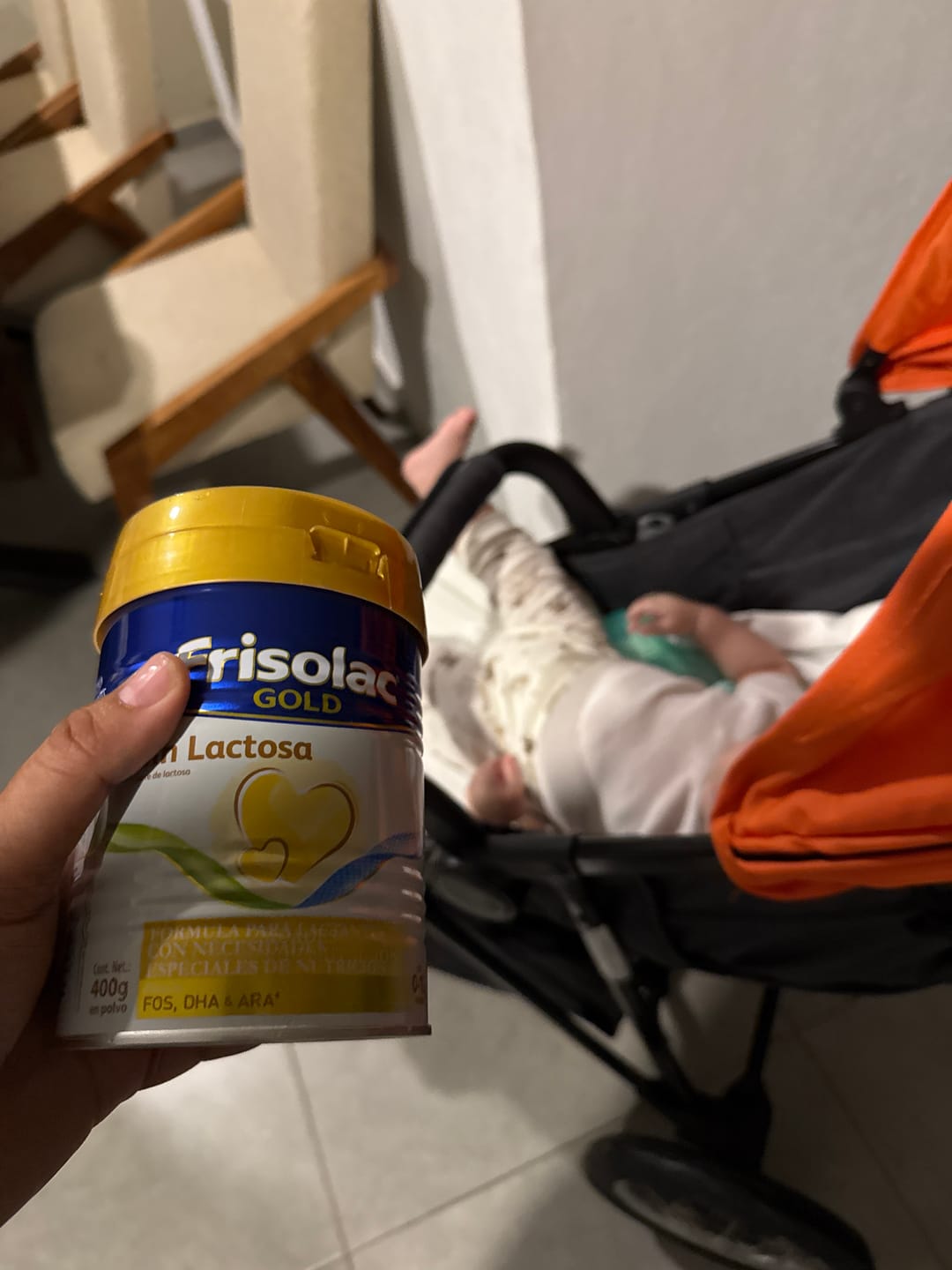 Customer photo review of Frisolac Gold Sin Lactosa (0 A 12 Meses) Pack C/ 800 Gr