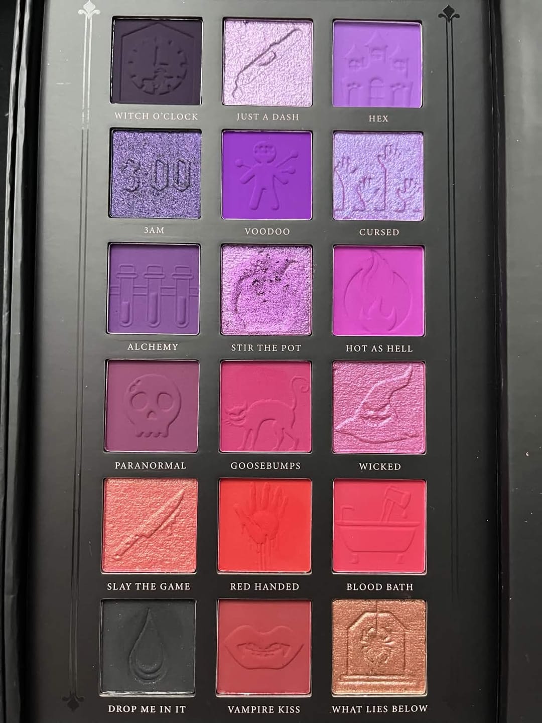 Customer photo review of P. Louise A Droplet Of Magic Halloween Eyeshadow Palette
