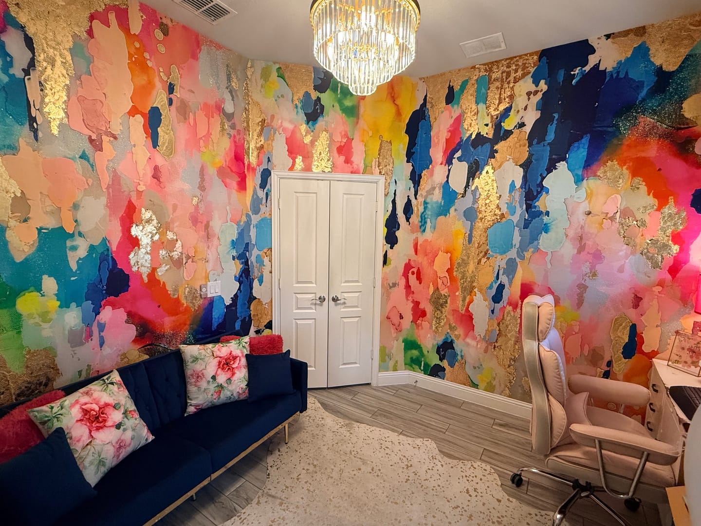 Customer photo review of "Sprinkles" Oversized Wall Mural