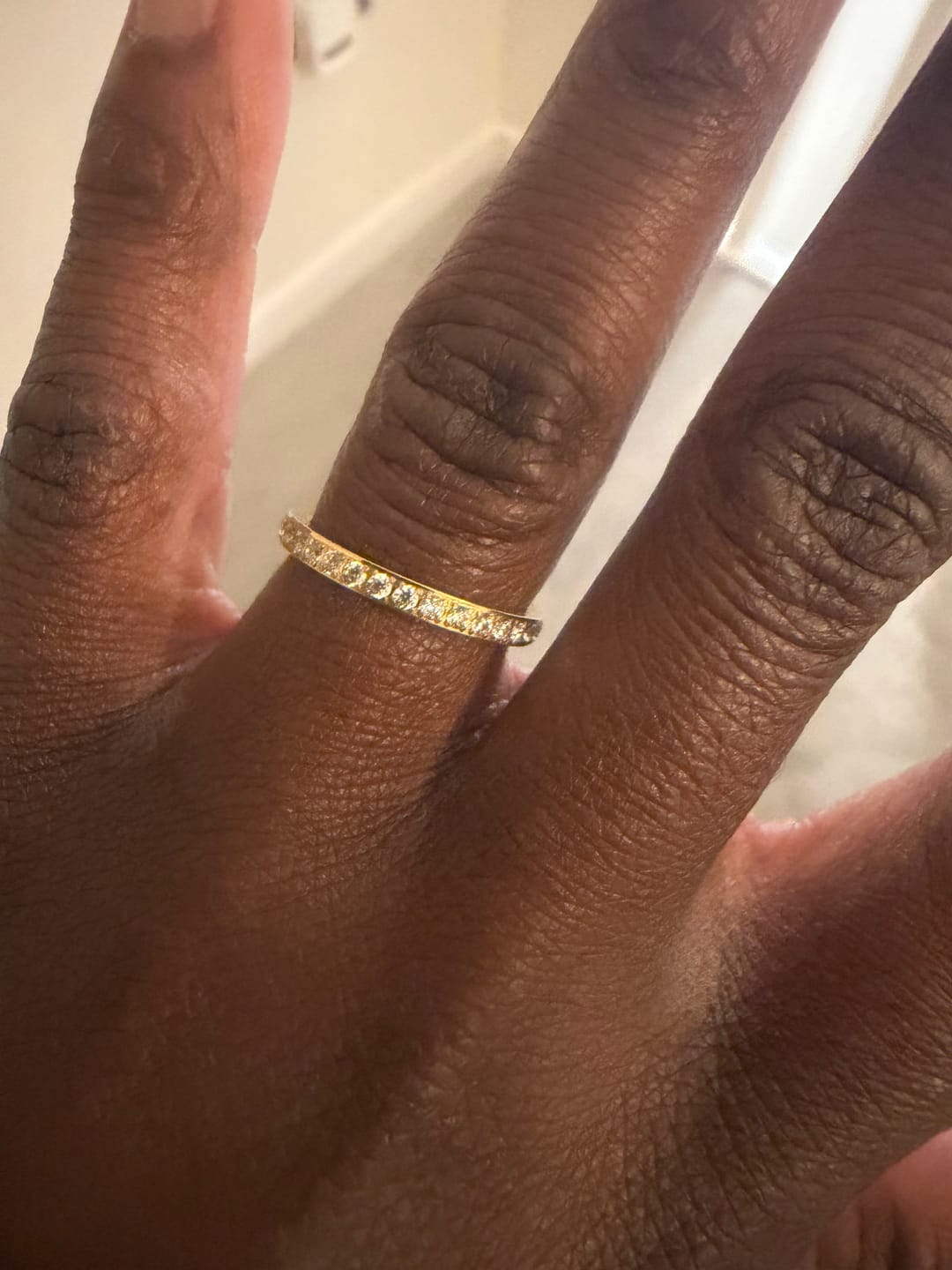 Customer photo review of Gold 3mm Full Glitz Ring