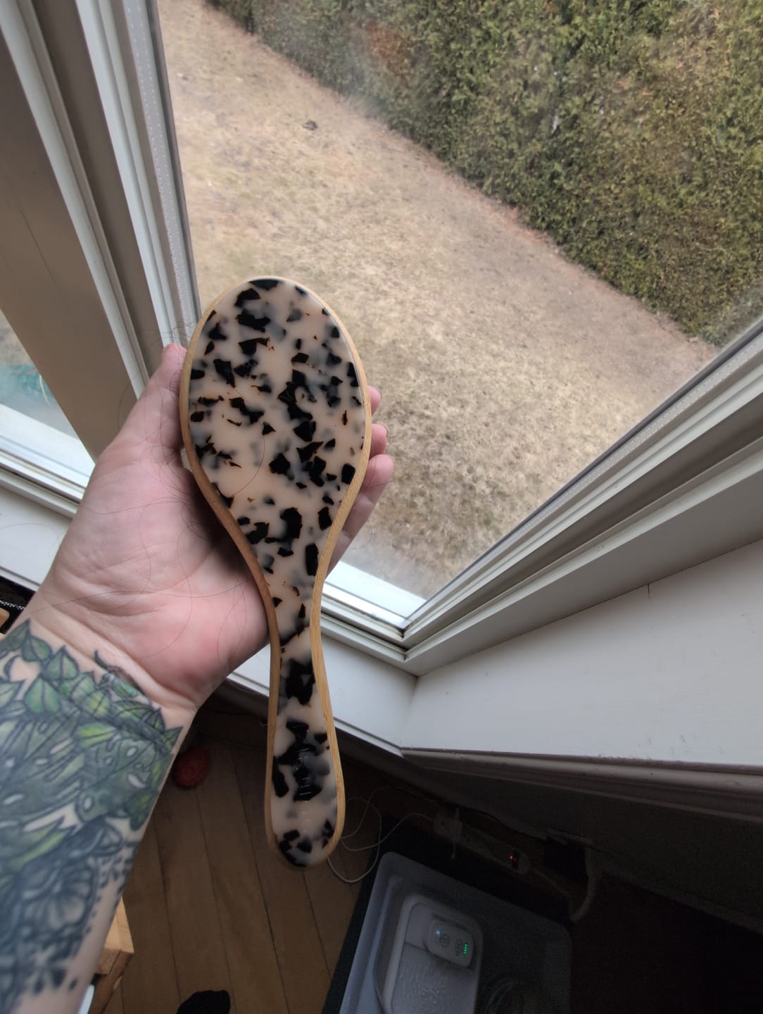 Customer photo review of Eco-Friendly Bamboo Hair Brush
