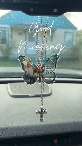 Customer photo review of I Am Always With You - Personalized Acrylic Car Hanger CO25