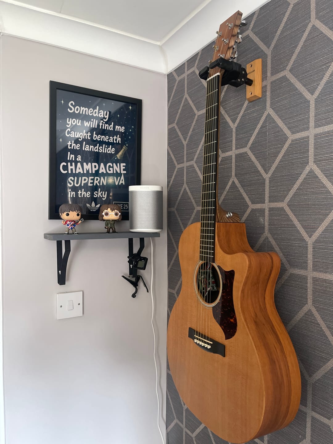 Customer photo review of Champagne Supernova - Oasis Inspired Lyrics Poster