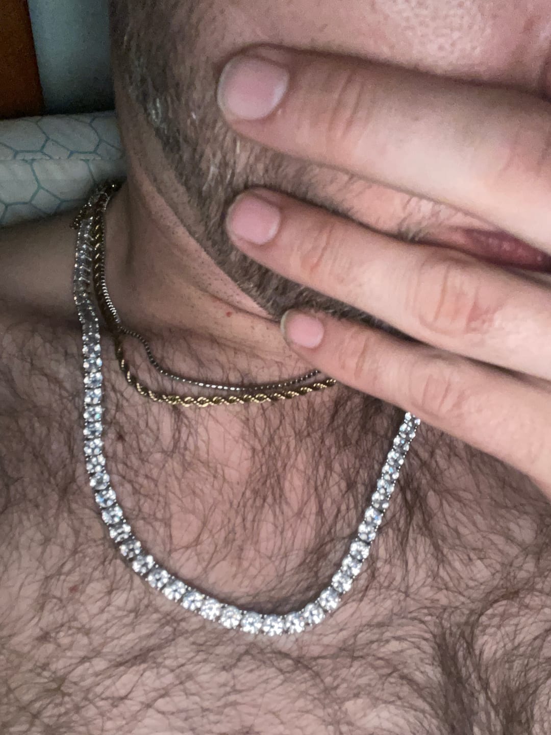 Customer photo review of 4.5mm Tennis Chain - White Gold