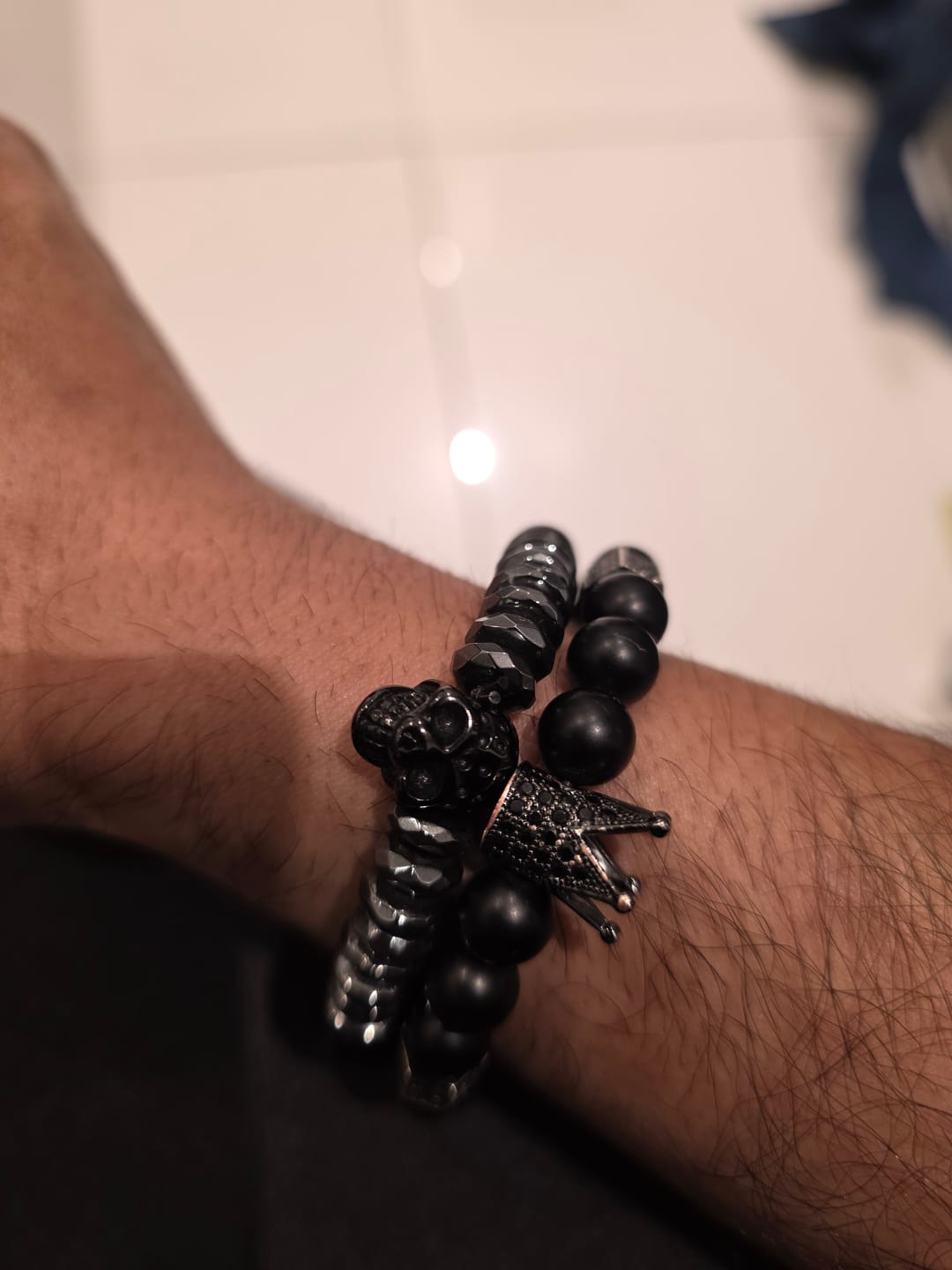 Customer photo review of Pack de Pulseras Black Skull King Private Collection