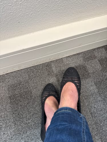 Customer photo review of CC 25 Ballet Flat Black Raffia