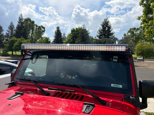 Customer photo review of Light Bar Cover | Dual Row 52"