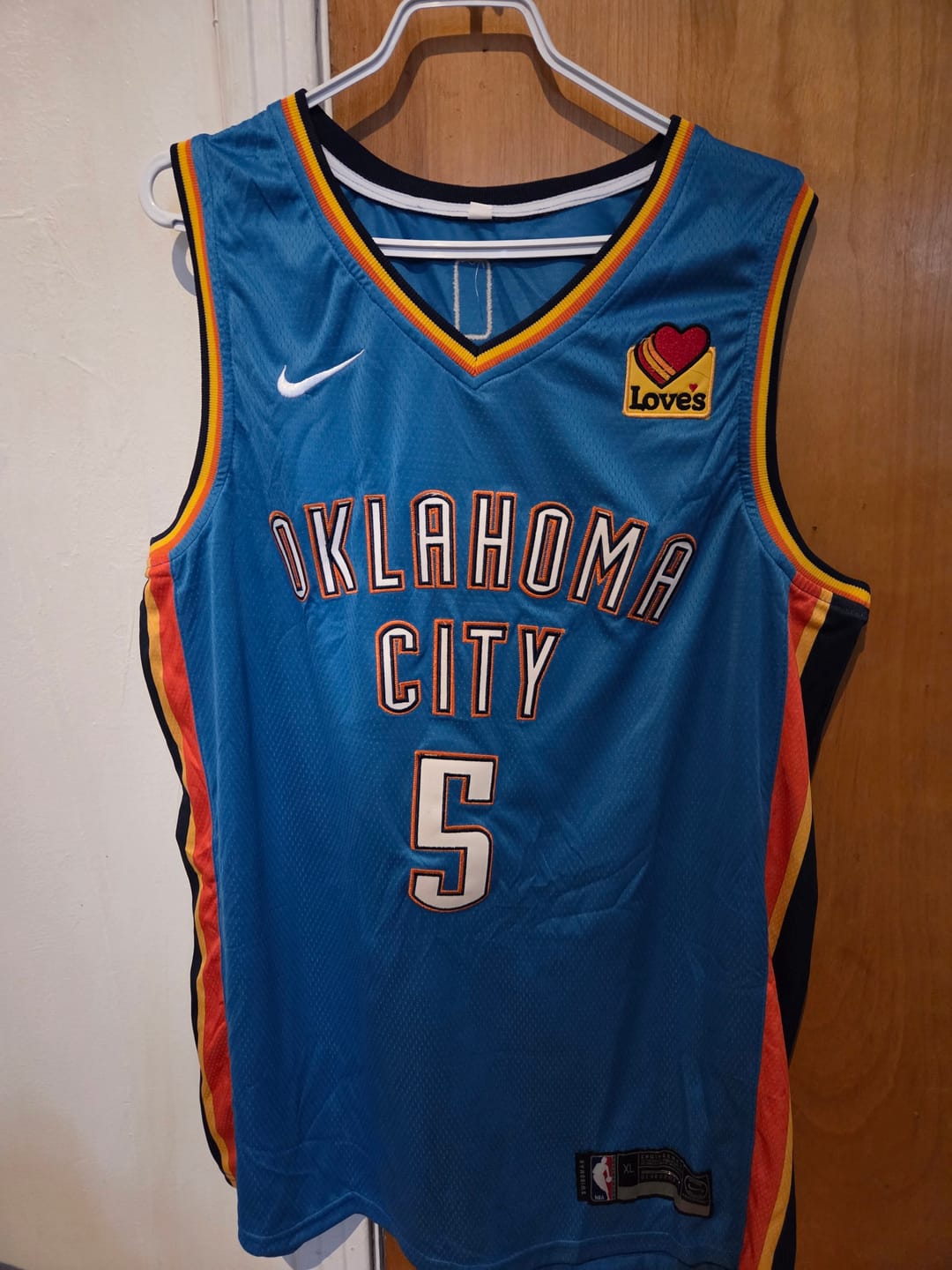 Customer photo review of Luguentz Dort Oklahoma Thunder 5 Jersey